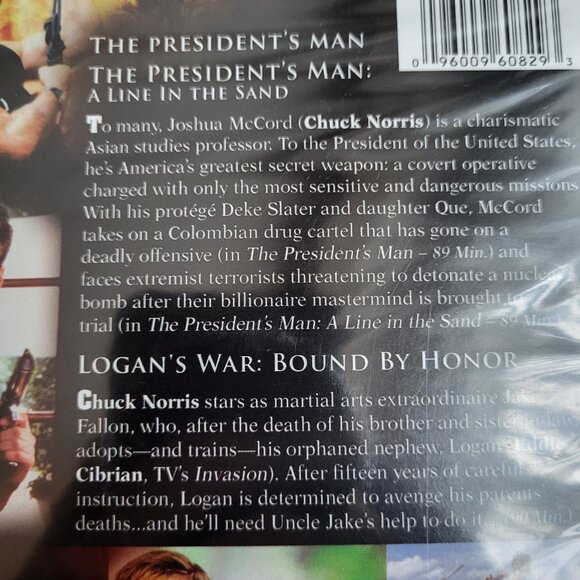 (DVD) Chuck Norris Three Film Collection - President's Man 1 & 2 / Logan's War - Picture 4 of 4